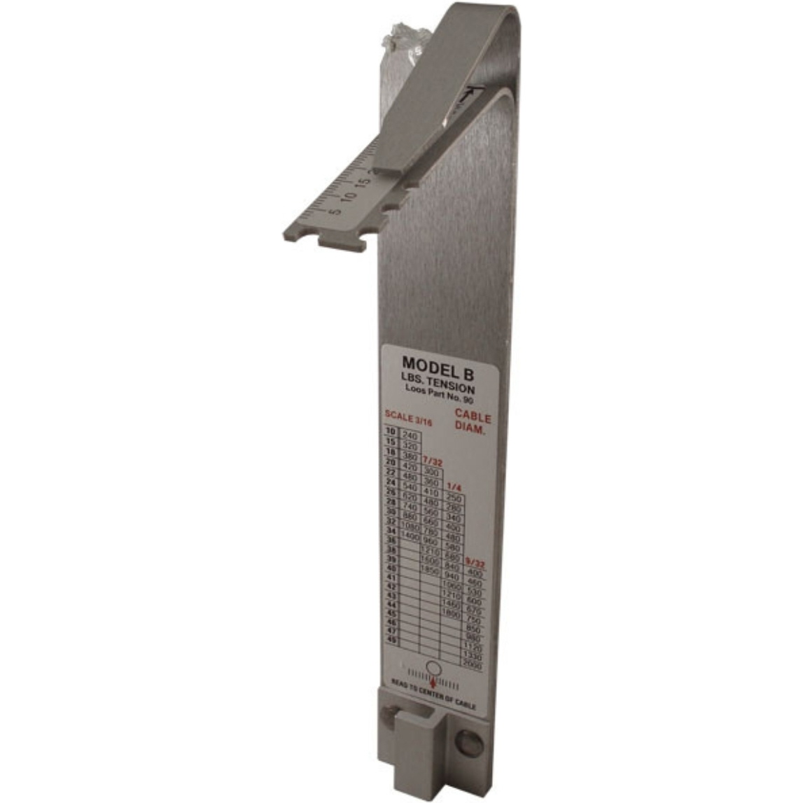 2026 Loos & Co Stahlseil-Spannungsmesser 90 Modell B SF0310137 - Silver